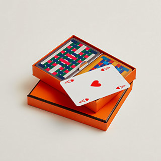 S8476M エルメス ブルー＆レッド トランプ セット カードゲーム 箱付き S8476M エルメス ブルー＆レッド トランプ セット カードゲーム